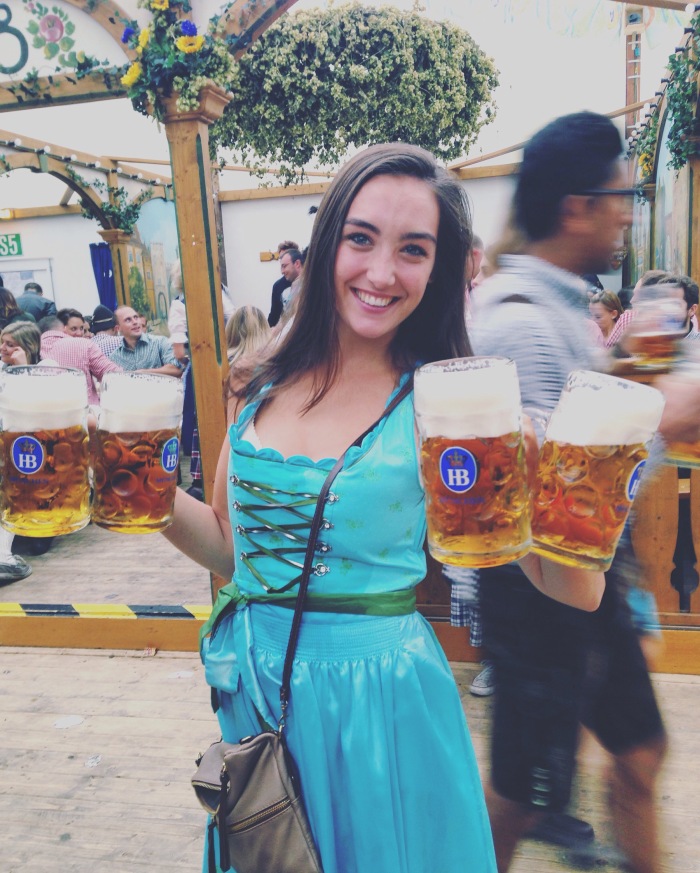 Being a beer maid is a lot harder then it looks, those steins are heavy